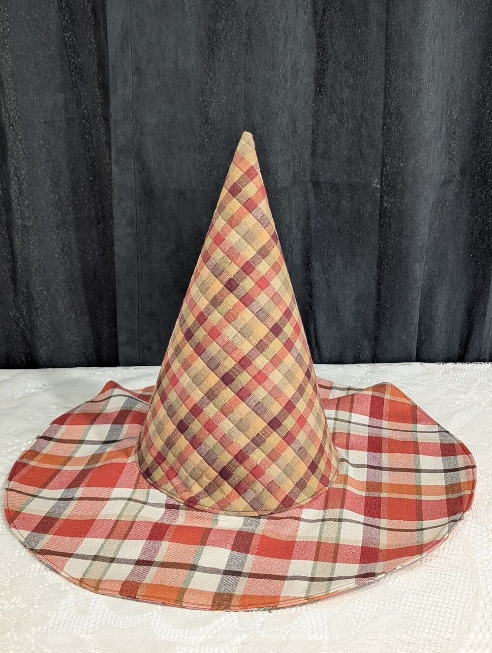 Handmade Upcycled Fall Floral Whimsy Floppy Witch Hat - 8